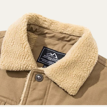 Jaqueta Utilitária Masculina com Forro de Fleece e Fechamento por Botões 4