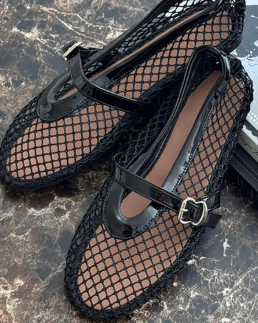 Sapatilhas Mary Jane de Mesh Femininas com Fivela 3