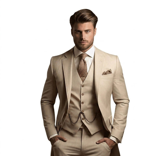 Terno Masculino de Três Peças com Colete e Blazer 2